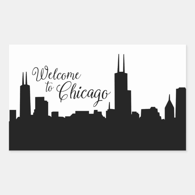 Welcome to Chicago Sticker large (Front)