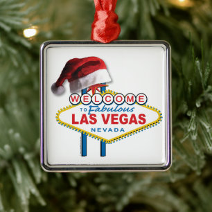 Welcome to Christmas in Las Vegas Metal Ornament