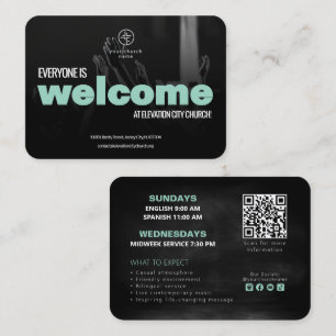Welcome To Church Invitation Calling Card Template
