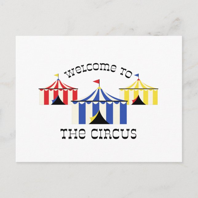 Welcome To Circus Postcard (Front)