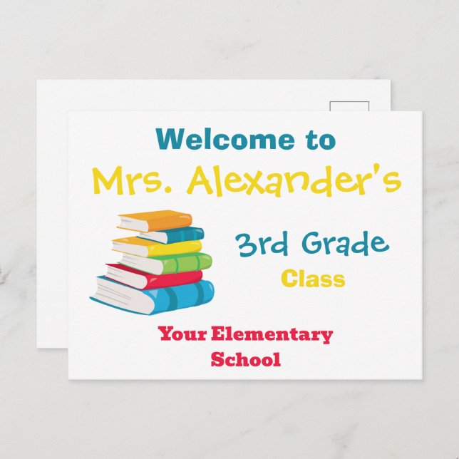 Welcome to Class Back to School Postcard (Front/Back)