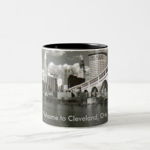 Welcome to Cleveland, Ohio! Two-Tone Coffee Mug