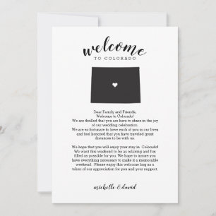 Welcome to Colorado   Wedding Letter & Itinerary