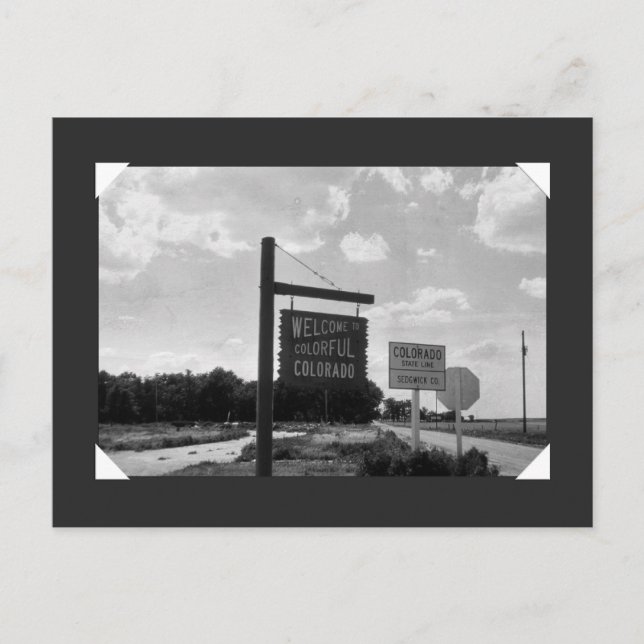 Welcome to Colourful Colorado Postcard (Front)