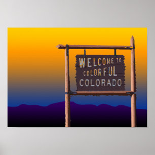 welcome to colourful colorado poster