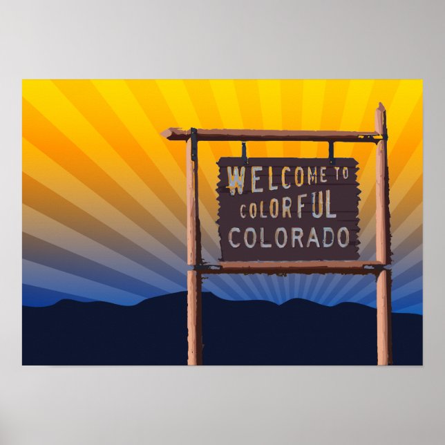 welcome to colourful colorado poster (Front)