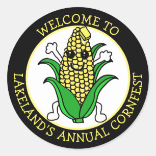 Welcome to Cornfest Personalised  Classic Round Sticker
