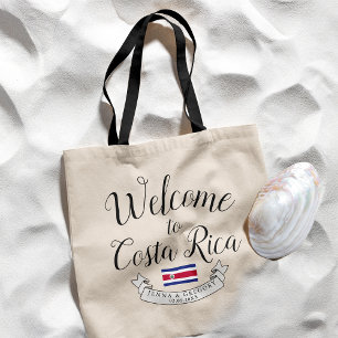 Welcome to Costa Rica Destination Wedding Custom Tote Bag