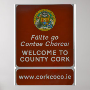 Welcome to County Cork, Ireland Poster