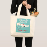 Welcome To Crete Destination Wedding Large Tote Bag<br><div class="desc">Lovely tote bags ideal to fill with little bits for your wedding guests or even on there own they make a fun welcome gift for Crete destination weddings.</div>