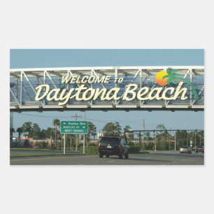 Welcome to Daytona Beach Rectangular Sticker