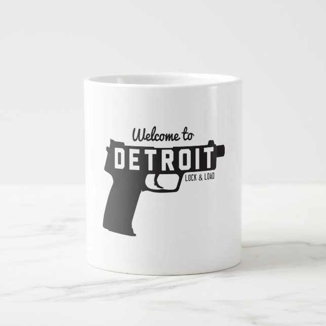 Welcome to Detroit Lock & Load Large Coffee Mug (Front)