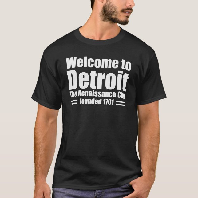 WELCOME TO DETROIT T-Shirt (Front)