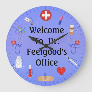 Welcome To Doctor's Office Customisable Clock