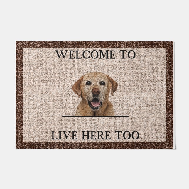 Welcome To Dog Home Mat, Lovely Dog Doormat (Front)