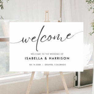 Welcome to Edgy Modern Minimalist Wedding Poster