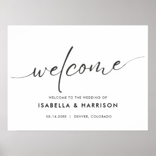 Welcome to Edgy Modern Minimalist Wedding Poster