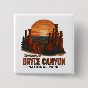 Welcome to Embroidery Bryce Canyon National USA 15 Cm Square Badge