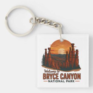 Welcome to Embroidery Bryce Canyon National USA  Key Ring