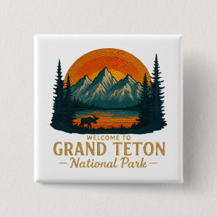 Welcome to Embroidery Grand Teton National USA 15 Cm Square Badge
