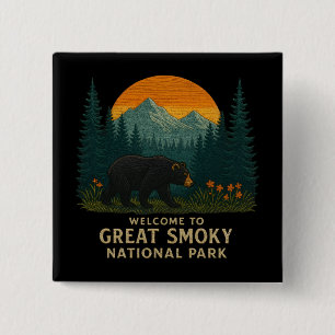 Welcome to Embroidery Great Smoky Mountains Park 15 Cm Square Badge