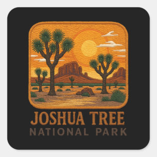 Welcome to Embroidery Joshua Tree National USA Square Sticker