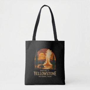 Welcome to Embroidery Yellowstone National USA  Tote Bag