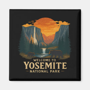 Welcome to Embroidery Yosemite National USA Magnet
