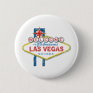 Welcome to Fabulous Las Vegas 6 Cm Round Badge