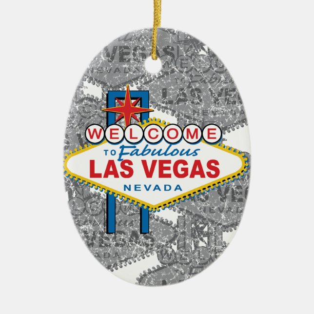 Welcome to Fabulous Las Vegas Ceramic Ornament (Front)