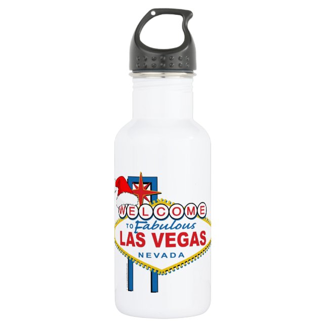 Welcome to Fabulous Las Vegas Christmas 532 Ml Water Bottle (Front)