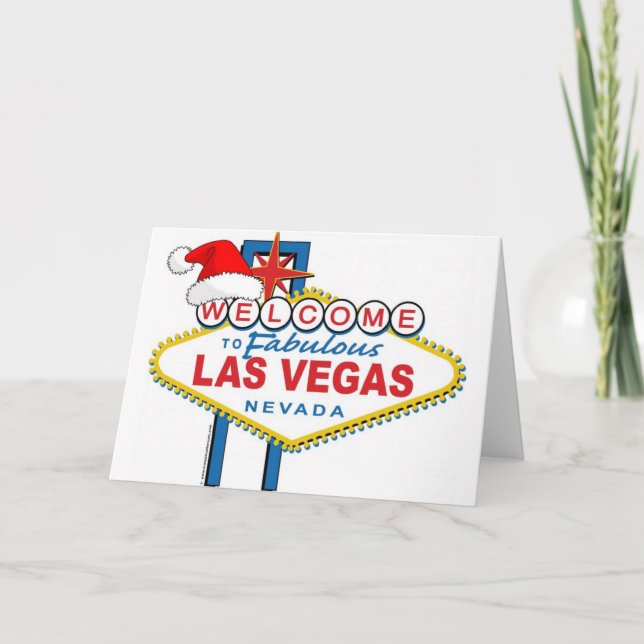 Welcome to Fabulous Las Vegas Christmas Holiday Card (Front)