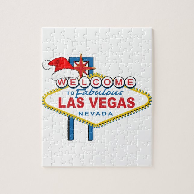 Welcome to Fabulous Las Vegas Christmas Jigsaw Puzzle (Vertical)
