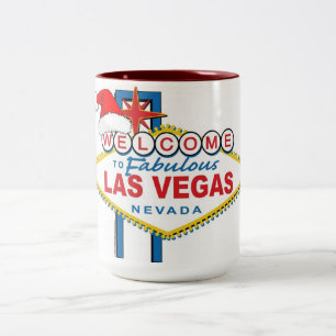 Welcome to Fabulous Las Vegas Christmas Two-Tone Coffee Mug