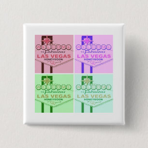 Welcome to Fabulous Las Vegas Honeymoon 15 Cm Square Badge
