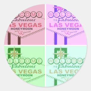 Welcome to Fabulous Las Vegas Honeymoon Classic Round Sticker