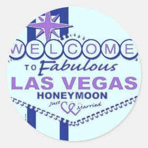 Welcome to Fabulous Las  Vegas Honeymoon Classic Round Sticker