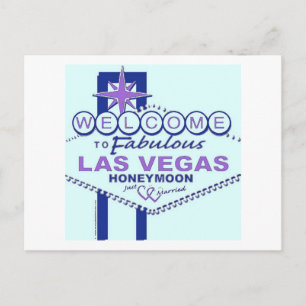 Welcome to Fabulous Las  Vegas Honeymoon Postcard