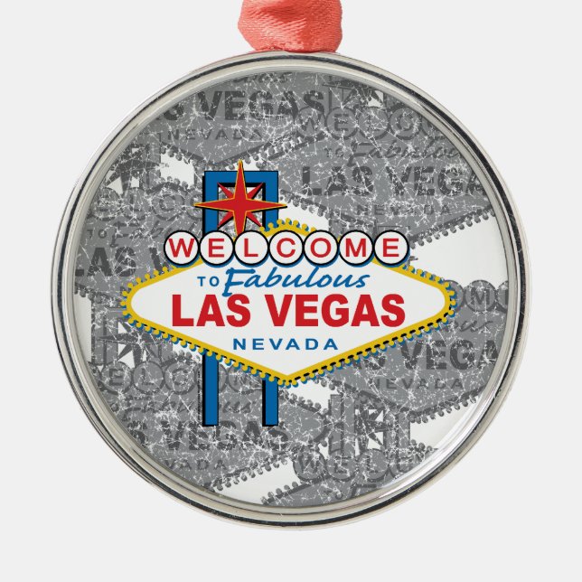 Welcome to Fabulous Las Vegas Metal Tree Decoration (Front)
