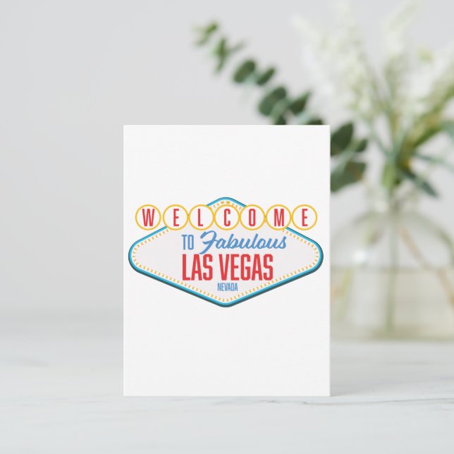 Welcome to Fabulous las vegas Postcard (Standing Front)
