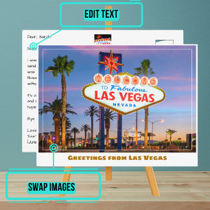 Welcome to Fabulous Las Vegas Sign in Las Vegas Postcard