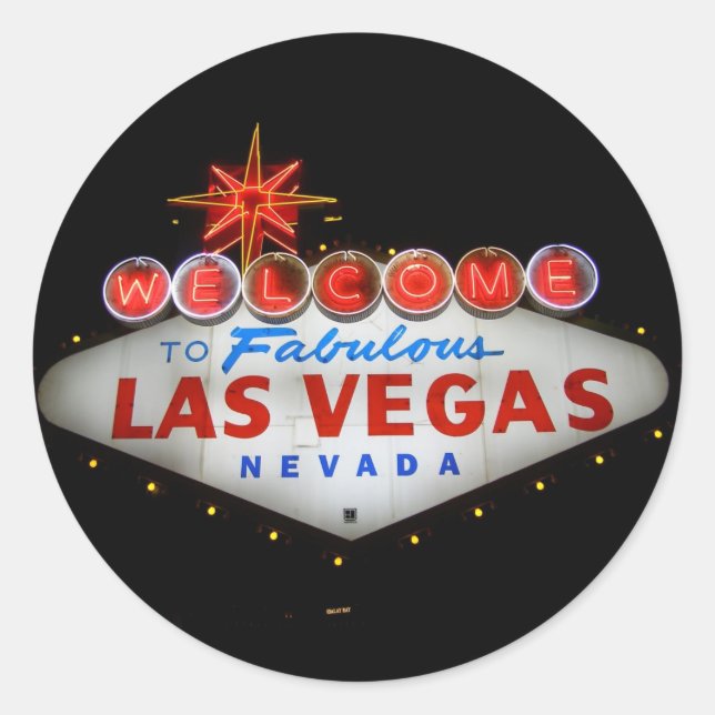 Welcome to Fabulous Las Vegas Stickers (Front)