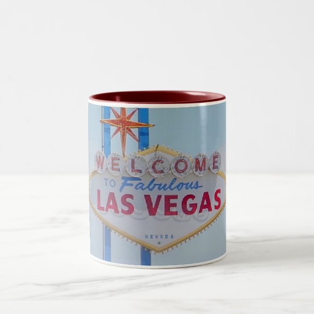 Welcome to Fabulous Las Vegas Two Tone Mug (Center)