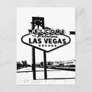 Welcome to Fabulous Las Vegas Vector Graphic Postcard
