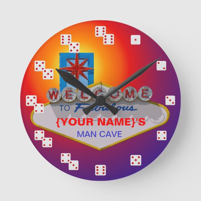 Welcome to Fabulous Vegas style dice numbers clock (Front)