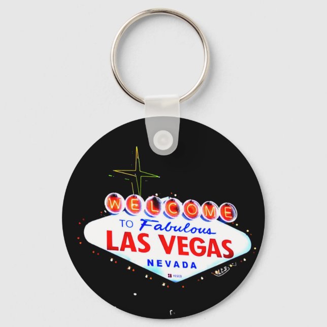 Welcome to Fabuous Las Vegas Nevada Sin City Key Ring (Front)