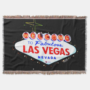 Welcome to Fabuous Las Vegas Nevada Sin City Throw Blanket