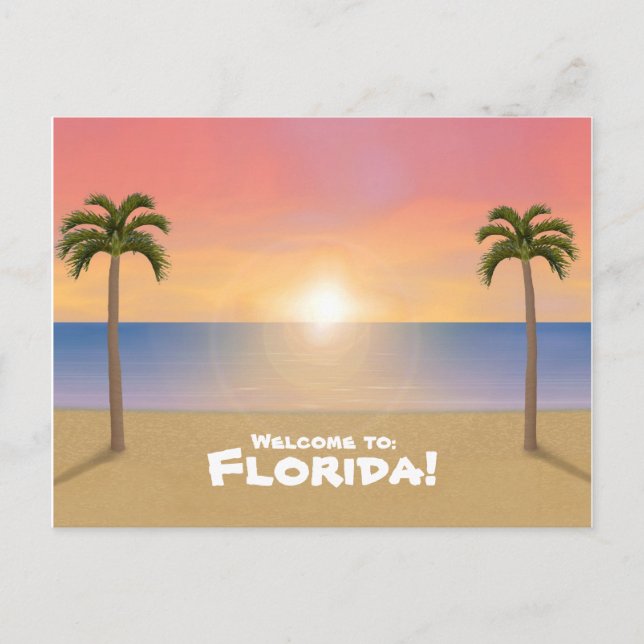 Welcome to Florida: Beach Scene Postcard (Front)