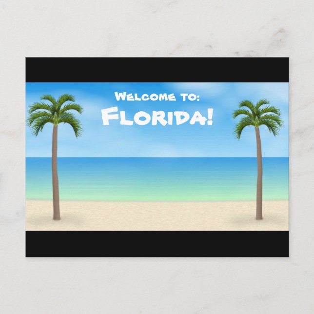 Welcome to Florida: Beach Scene Postcard (Front)