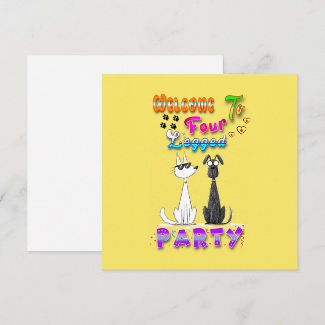 Welcome To Four Legged Party (Front/Back)